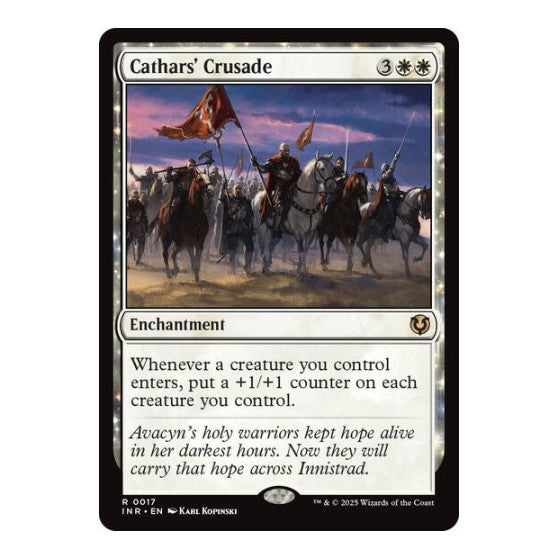Cathars' Crusade (INR) #17 Rare (Foil Lightly Played) Innistrad Remastered Magic: The Gathering: 2025