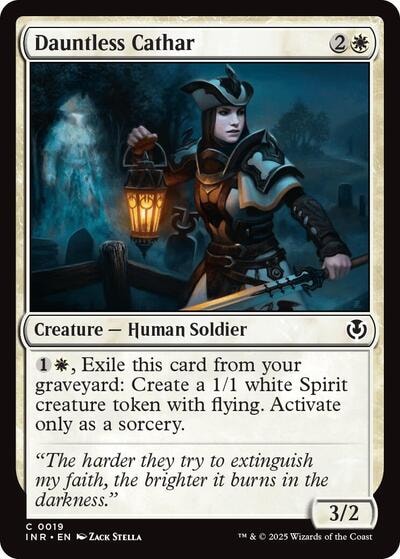 Dauntless Cathar (INR) #19 Common (Lightly Played) Innistrad Remastered Magic: The Gathering: 2025