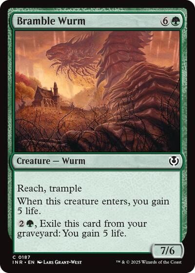Bramble Wurm (INR) #187 Common (Lightly Played) Innistrad Remastered Magic: The Gathering: 2025