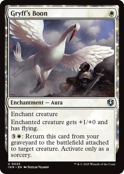 Gryffs Boon (INR) #25 Uncommon (Lightly Played) Innistrad Remastered Magic: The Gathering: 2025