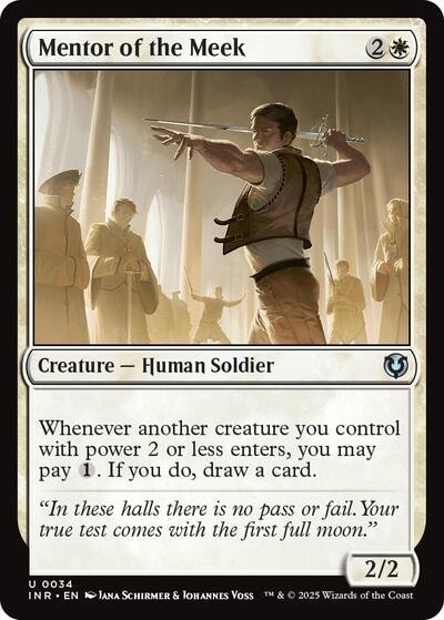 Mentor of the Meek (INR) #34 Uncommon (Lightly Played) Innistrad Remastered Magic: The Gathering: 2025