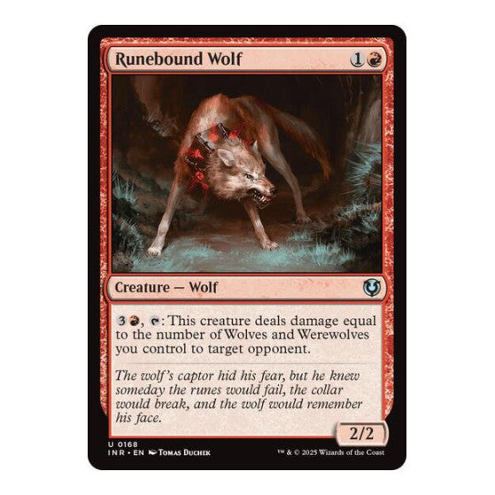 Runebound Wolf (INR) #168 Uncommon (Lightly Played) Innistrad Remastered Magic: The Gathering: 2025