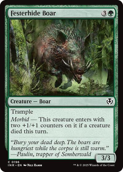 Festerhide Boar (INR) #196 Common Innistrad Remastered Magic: The Gathering: 2025