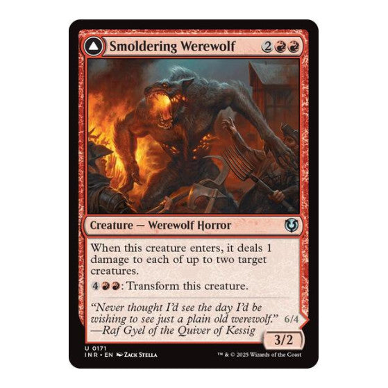 Smoldering Werewolf (INR) #171 Uncommon (Lightly Played) Innistrad Remastered Magic: The Gathering: 2025
