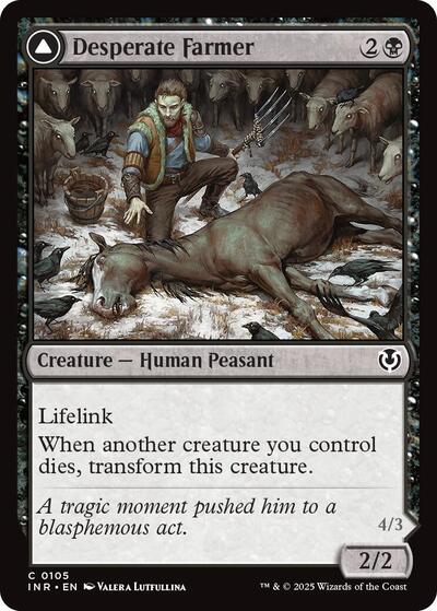 Desperate Farmer (INR) #105 Common (Lightly Played) Innistrad Remastered Magic: The Gathering: 2025
