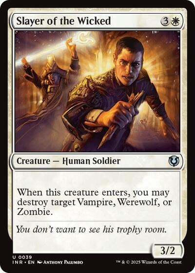 Slayer of the Wicked (INR) #39 Uncommon (Lightly Played) Innistrad Remastered Magic: The Gathering: 2025