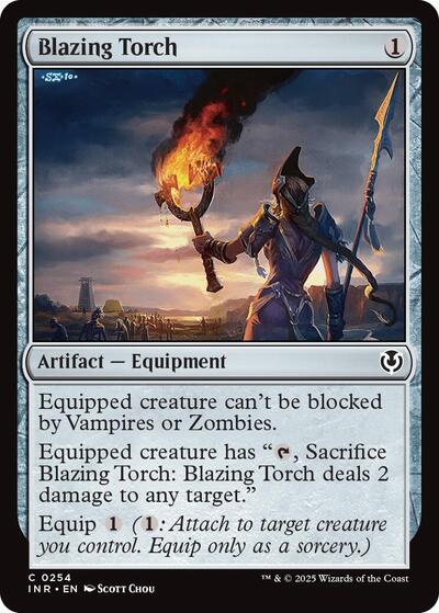 Blazing Torch (INR) #254 Common (Lightly Played) Innistrad Remastered Magic: 2025