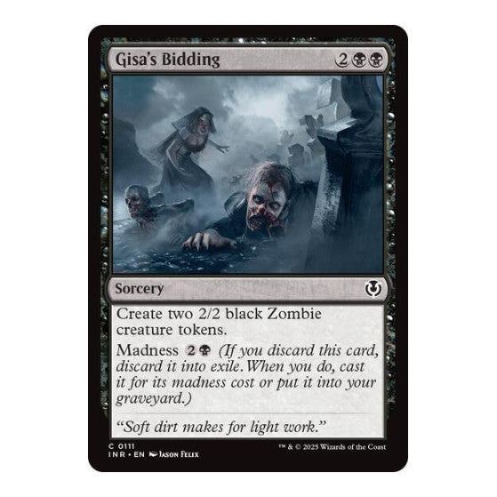 Gisa's Bidding (INR) #111 Common (Lightly Played) Innistrad Remastered Magic: The Gathering: 2025