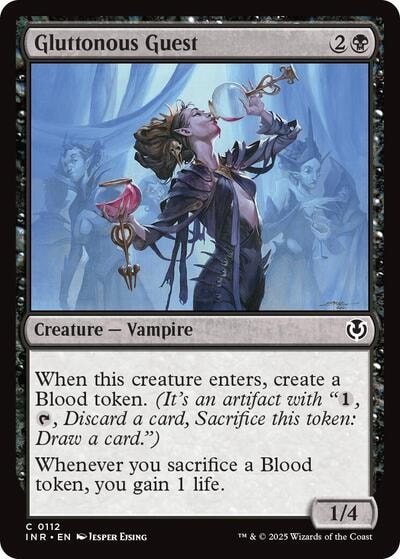 Gluttonous Guest (INR) #112 Common (Lightly Played) Innistrad Remastered Magic: The Gathering: 2025