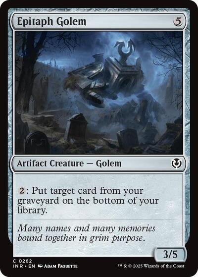Epitaph Golem (INR) #262 Common (Lightly Played) Innistrad Remastered Magic: The Gathering: 2025