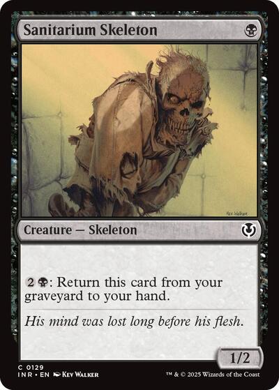 Sanitarium Skeleton (INR) #129 Common (Lightly Played) Innistrad Remastered Magic: 2025