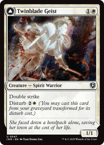 Twinblade Geist (INR) #47 Uncommon (Lightly Played) Innistrad Remastered Magic: 2025