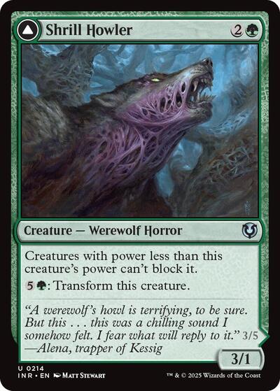 Shrill Howler (INR) #214 Uncommon (Lightly Played) Innistrad Remastered Magic: The Gathering: 2025