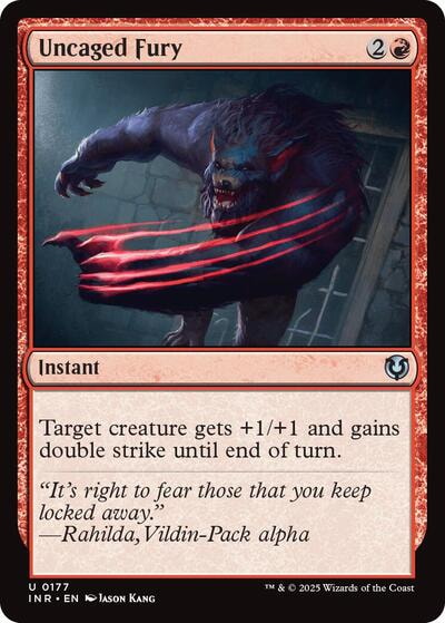 Uncaged Fury (INR) #177 Uncommon (Lightly Played) Innistrad Remastered Magic: The Gathering: 2025