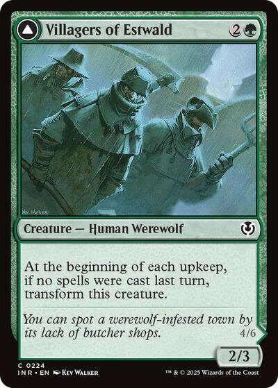 Villagers of Estwald (INR) #224 Common (Lightly Played) Innistrad Remastered Magic: The Gathering: 2025