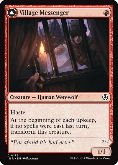 Village Messenger (INR) #179 Common (Lightly Played) Innistrad Remastered Magic: The Gathering: 2025