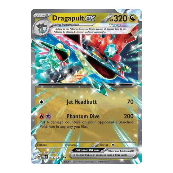 Dragapult ex - 073/131 (PRE) #073/131 Double Rare (Holofoil Near Mint) SV: Prismatic Evolutions Pokemon: 2025