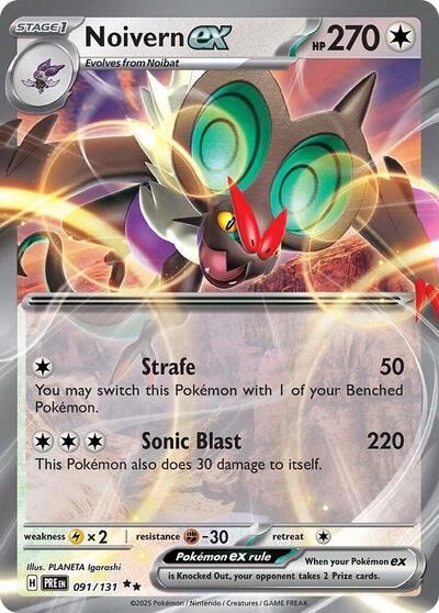 Noivern ex (PRE) #091/131 Double Rare (Holofoil Near Mint) SV: Prismatic Evolutions Pokemon: 2025