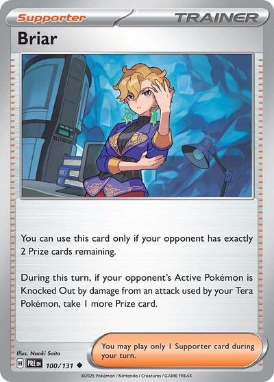 Briar (PRE) #100/131 Uncommon (Reverse Holofoil Near Mint) SV: Prismatic Evolutions Pokemon: 2025