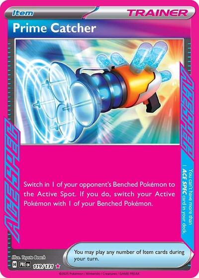 Prime Catcher (PRE) #119/131 ACE SPEC Rare (Holofoil Near Mint) SV: Prismatic Evolutions Pokemon: 2025