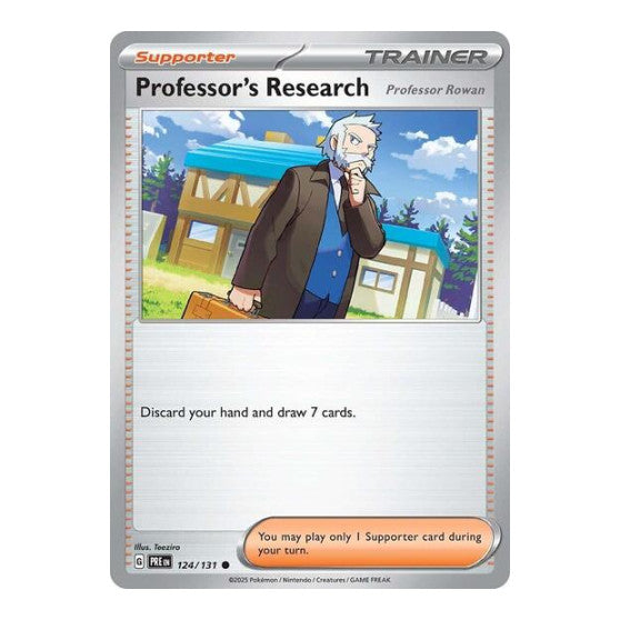 Professor's Research [Professor Rowan] (PRE) #124/131 Common (Reverse Holofoil Near Mint) SV: Prismatic Evolutions Pokemon: 2025