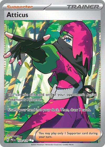 Atticus 133 131 (PRE) #133/131 Ultra Rare (Holofoil Near Mint) SV: Prismatic Evolutions Pokemon: 2025