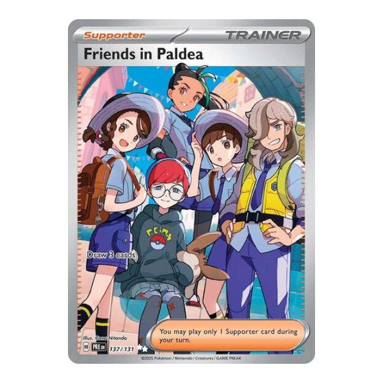 Friends in Paldea - 137/131 (PRE) #137/131 Ultra Rare (Holofoil Near Mint) SV: Prismatic Evolutions Pokemon: 2025