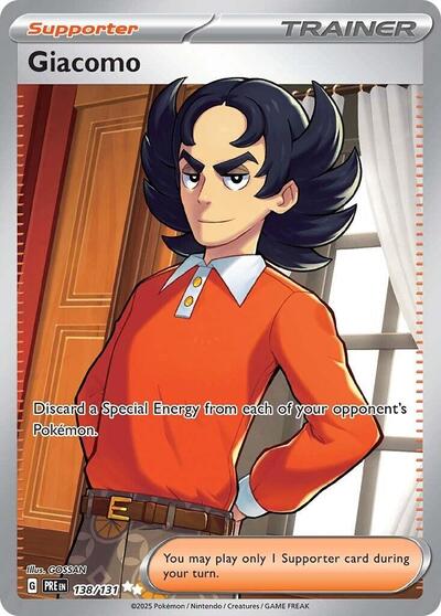 Giacomo (PRE) #138/131 Ultra Rare (Holofoil Near Mint) SV: Prismatic Evolutions Pokemon: 2025