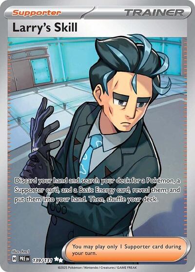 Larrys Skill 139 131 (PRE) #139/131 Ultra Rare (Holofoil Near Mint) SV: Prismatic Evolutions Pokemon: 2025