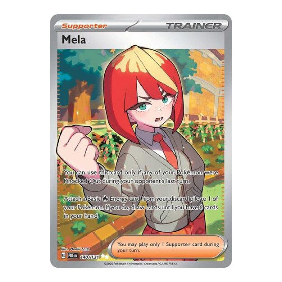 Mela (PRE) #140/131 Ultra Rare (Holofoil Near Mint) SV: Prismatic Evolutions Pokemon: 2025
