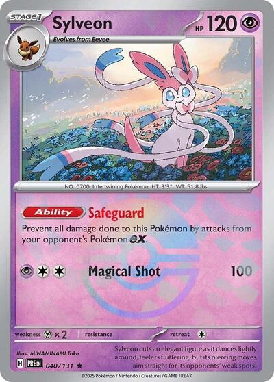 Sylveon Poke Ball Pattern (PRE) #040/131 Rare (Holofoil Near Mint) SV: Prismatic Evolutions Pokemon: 2025