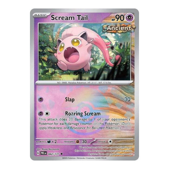 Scream Tail (Poke Ball Pattern) (PRE) #042/131 Uncommon (Holofoil Near Mint) SV: Prismatic Evolutions Pokemon: 2025