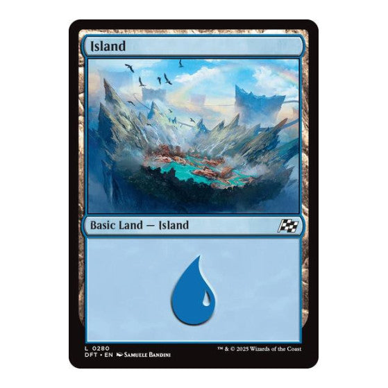 Island (0280) (DFT) #280 Land (Foil Lightly Played) Aetherdrift Magic: The Gathering: 2025