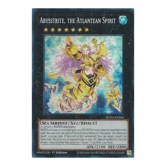 Abysstrite, the Atlantean Spirit (SUDA) #SUDA-EN046 Super Rare (1st Edition Near Mint) Supreme Darkness YuGiOh: 2025