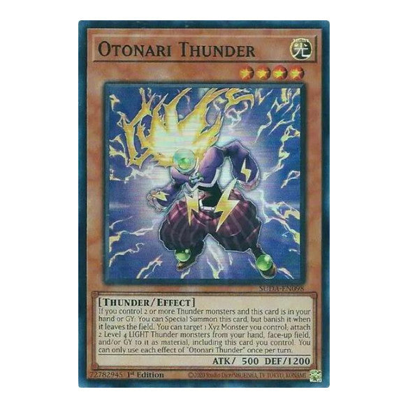 Otonari Thunder (SUDA) #SUDA-EN098 Super Rare (1st Edition Near Mint) Supreme Darkness YuGiOh: 2025