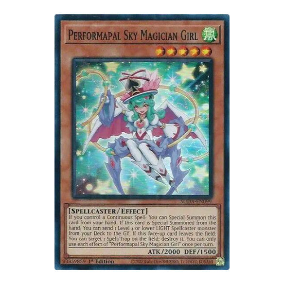 Performapal Sky Magician Girl (SUDA) #SUDA-EN099 Super Rare (1st Edition Near Mint) Supreme Darkness YuGiOh: 2025