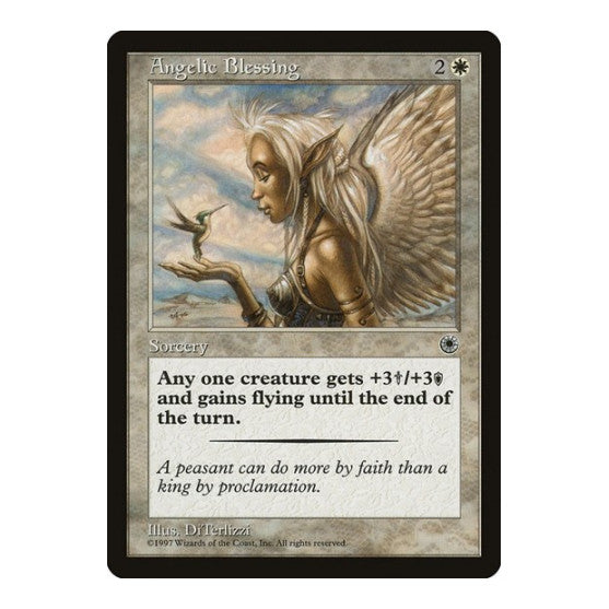 Angelic Blessing (POR) #2 Common (Lightly Played) Portal Magic: The Gathering: 1997