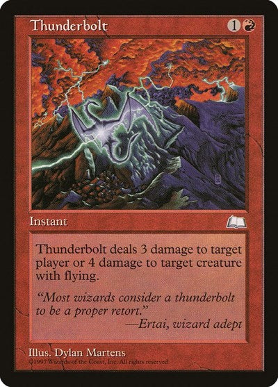 Thunderbolt (WTH) #115 Common (Damaged) Weatherlight Magic: The Gathering: 1997