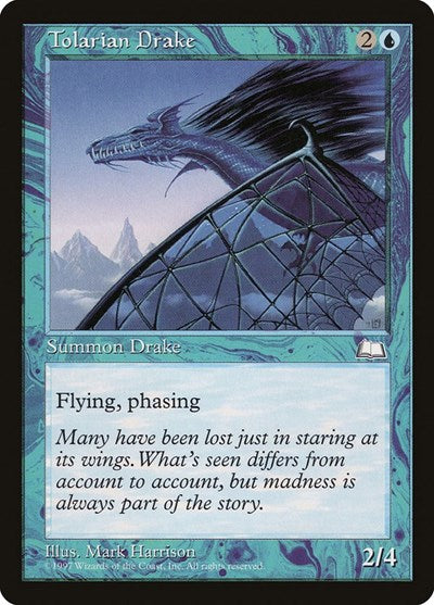 Tolarian Drake (WTH) #55 Common (Lightly Played) Weatherlight Magic: The Gathering: 1997