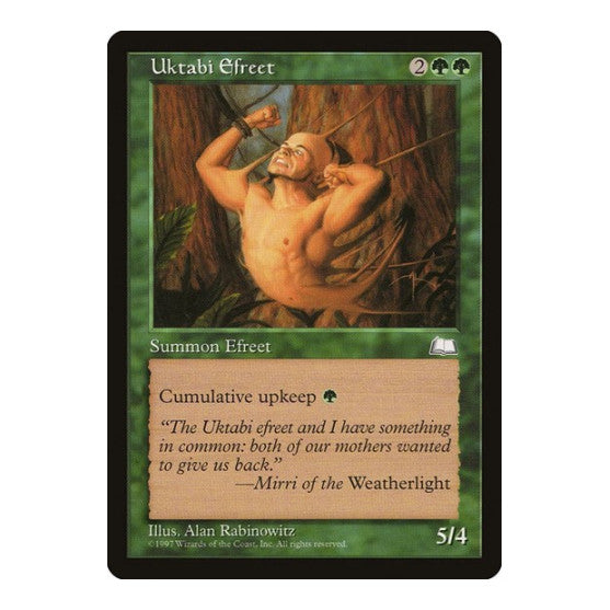 Uktabi Efreet (WTH) #143 Common (Heavily Played) Weatherlight Magic: The Gathering: 1997