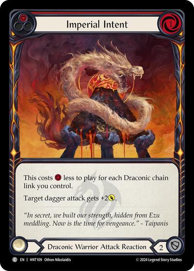 Imperial Intent Red () #HNT109 Common (Lightly Played) The Hunted Flesh and Blood TCG: 2025