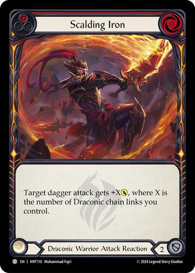 Scalding Iron Red () #HNT110 Common (Lightly Played) The Hunted Flesh and Blood TCG: 2025