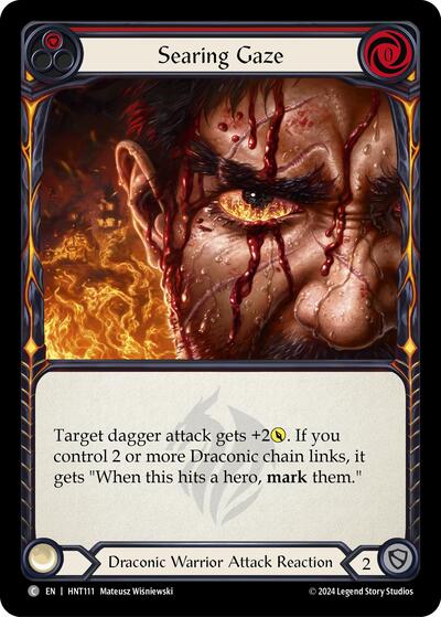 Searing Gaze Red () #HNT111 Common (Lightly Played) The Hunted Flesh and Blood TCG: 2025