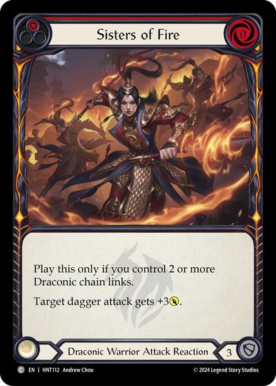 Sisters of Fire Red () #HNT112 Common (Lightly Played) The Hunted Flesh and Blood TCG: 2025