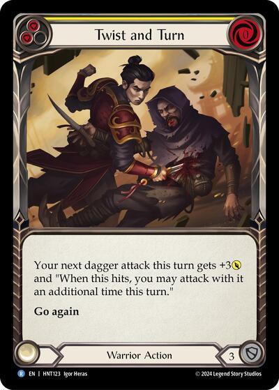 Twist and Turn Yellow () #HNT123 Rare (Lightly Played) The Hunted Flesh and Blood TCG: 2025