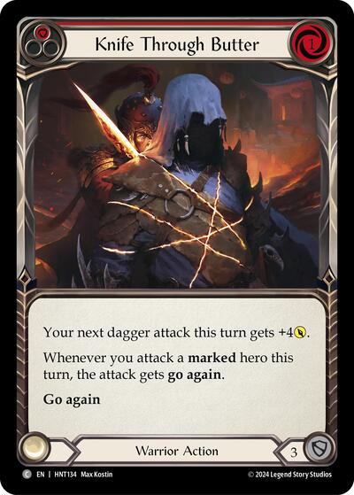 Knife through Butter Red () #HNT134 Common (Lightly Played) The Hunted Flesh and Blood TCG: 2025