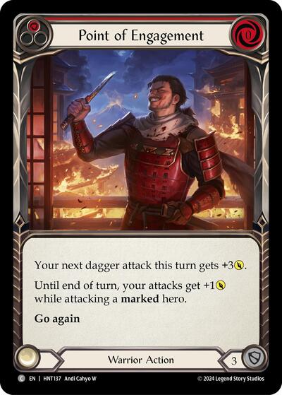 Point of Engagement Red () #HNT137 Common (Lightly Played) The Hunted Flesh and Blood TCG: 2025
