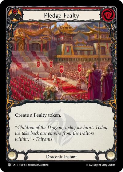 Pledge Fealty Red () #HNT164 Common (Lightly Played) The Hunted Flesh and Blood TCG: 2025