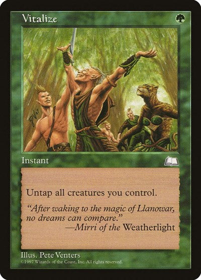 Vitalize (WTH) #145 Common (Near Mint) Weatherlight Magic: 1997