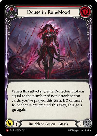 Douse in Runeblood () #HNT254 Majestic (Near Mint) The Hunted Flesh and Blood TCG: 2025